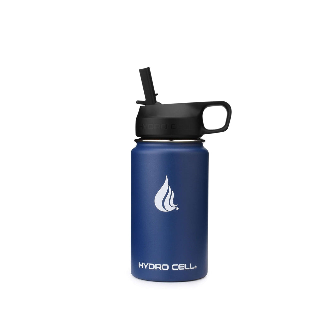 14oz Navy Blue Hydro Cell Wide Mouth Stainless Steel Water Bottle