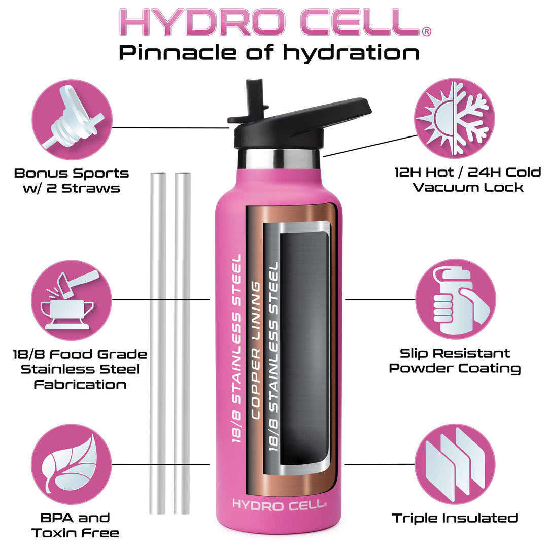 24oz Standard Mouth Stainless Steel Water Bottle