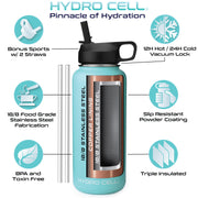Stainless steel, insulated bottle, BPA-free, eco-friendly, vacuum-sealed, double-wall, leak-proof, sustainable, hydration, reusable, eco-conscious, durable, corrosion-resistant, non-toxic, thermal insulation, cold/hot retention, eco-friendly bottle, hygie