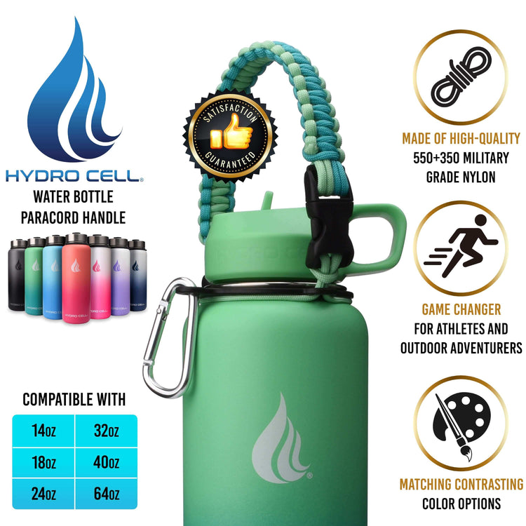 Hydro Cell Wide Mouth Paracord with Safety Ring & Carabiner.